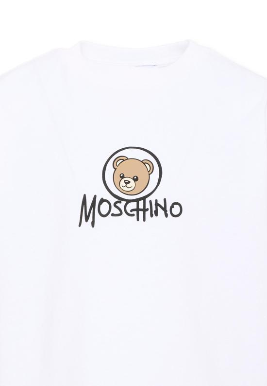 26FW [키즈] 모스키노 티셔츠 HMM05W LAA34 10101 WHITE - MOSCHINO