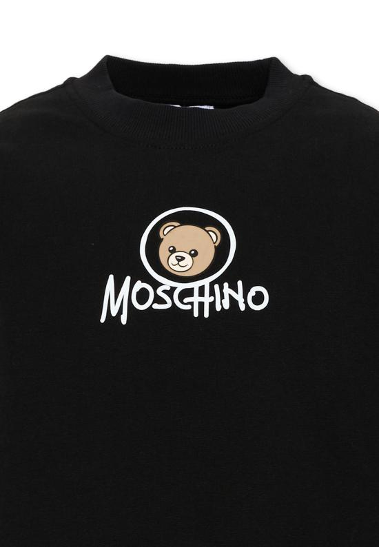 26FW [키즈] 모스키노 니트/스웻셔츠 HXF08V LCA83 60100 BLACK - MOSCHINO