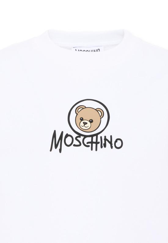 26FW [키즈] 모스키노 니트/스웻셔츠 HXF08V LCA83 10101 WHITE - MOSCHINO