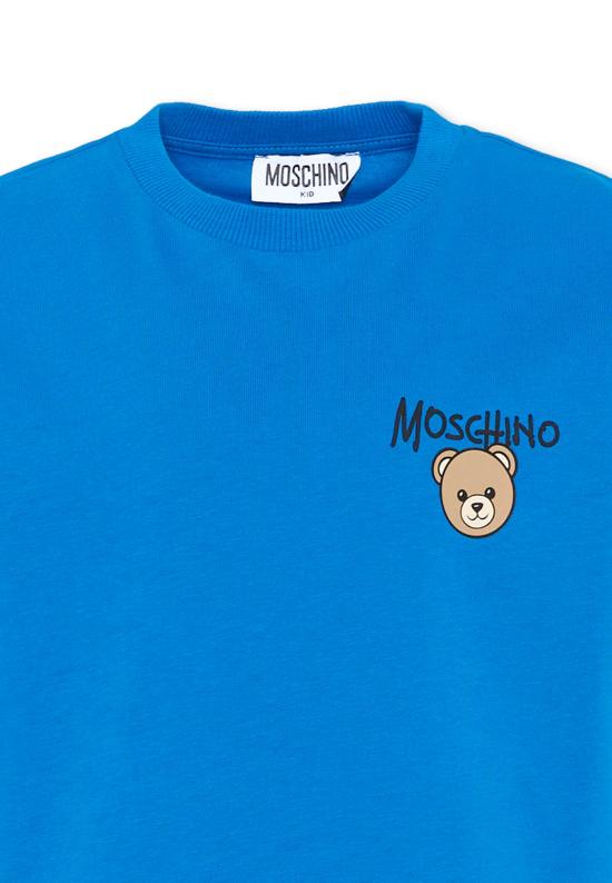 26FW [키즈] 모스키노 티셔츠 HUM05V LAA34 40157 LIGHT BLUE - MOSCHINO