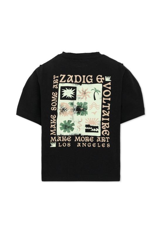 26SS [키즈] 자딕앤볼테르 티셔츠 X60582 09B BLACK - ZADIG & VOLTAIRE
