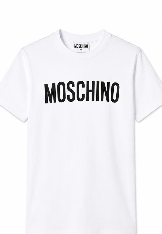 26FW [키즈] 모스키노 티셔츠 HPM05V LAA59 10101 WHITE - MOSCHINO