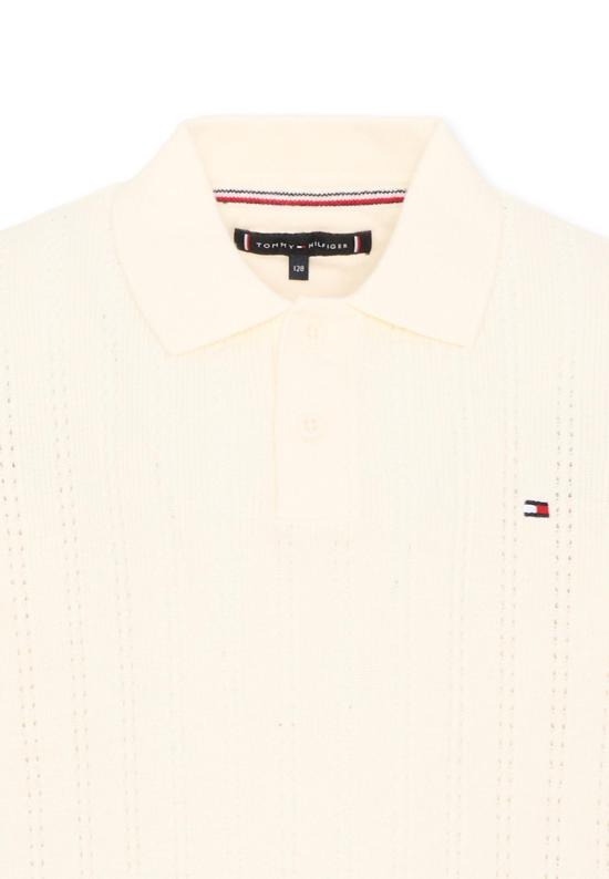 26SS [키즈] 타미힐피거 폴로 셔츠 KB0KB10251 YA8 IVORY - TOMMY HILFIGER
