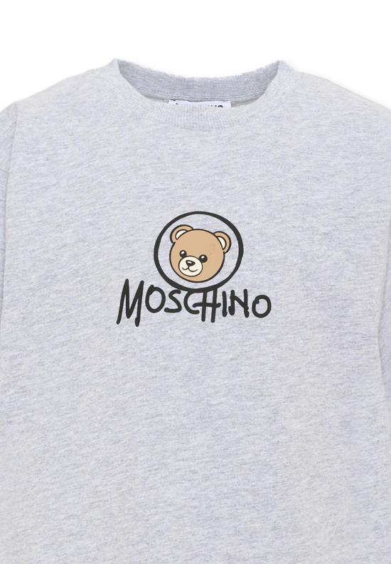 26FW [키즈] 모스키노 티셔츠 HMM05W LAA34 60901 GREY - MOSCHINO
