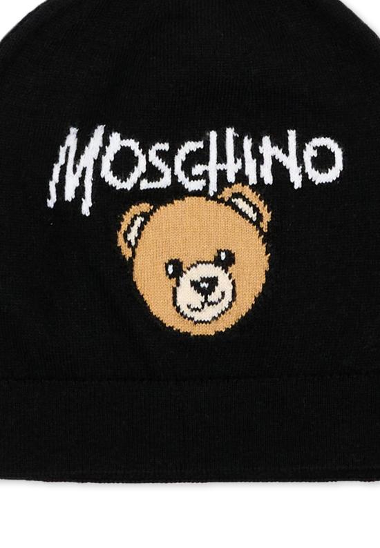 26FW [키즈] 모스키노 모자 HMX02O LHE43 60100 BLACK - MOSCHINO