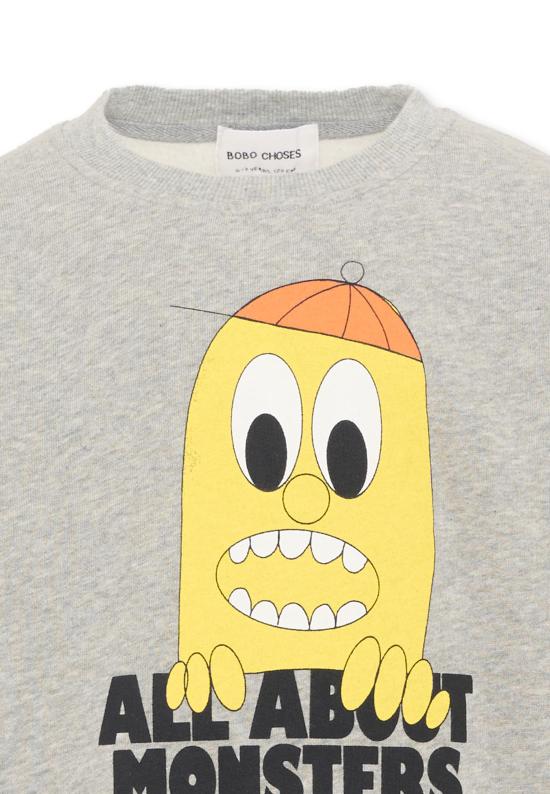 26FW [키즈] 보보쇼즈 니트/스웻셔츠 B226AC027 GREY - BOBO CHOSES