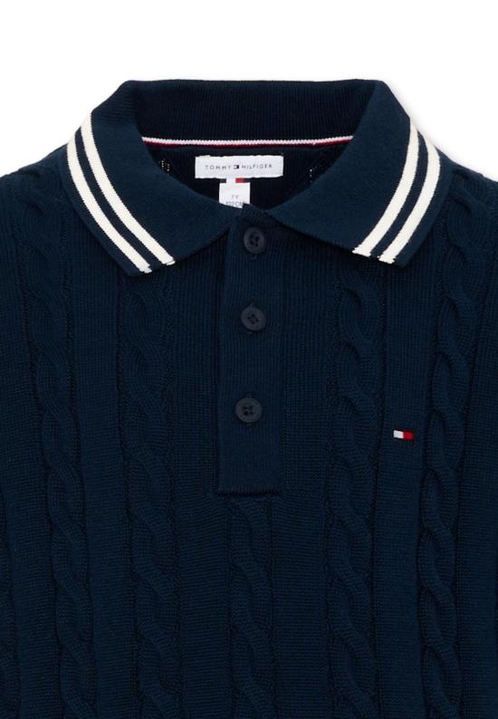 26SS [키즈] 타미힐피거 폴로 셔츠 KB0KB09754 C1G BLUE - TOMMY HILFIGER