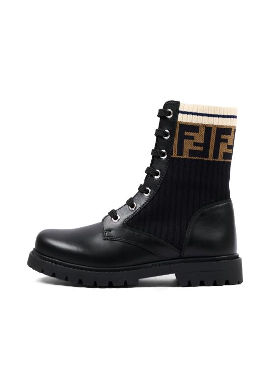 26FW [키즈] 펜디 미들 부츠 JMR329 A8CU F17SD BLACK - FENDI
