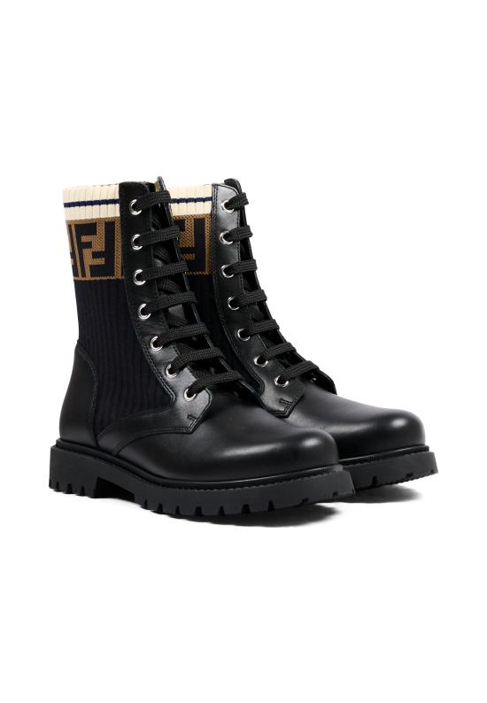 26FW [키즈] 펜디 미들 부츠 JMR329 A8CU F17SD BLACK - FENDI
