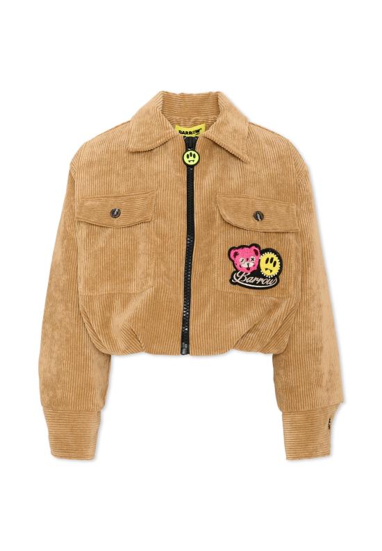 26FW [키즈] 바로우 가죽 자켓 F6BKJGJK130 413 BEIGE