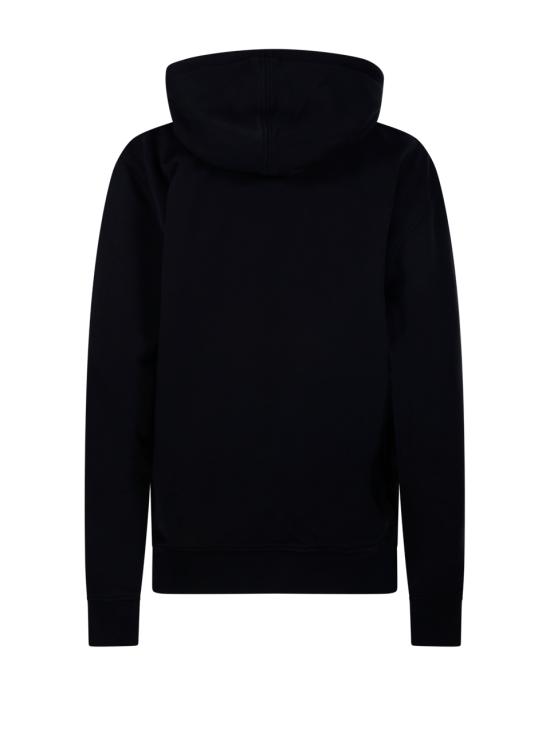 26FW 아미 스몰 하트 로고 루프백 오가닉 코튼 플리스 후드 BFUSW235 730 001 BLACK - AMI
