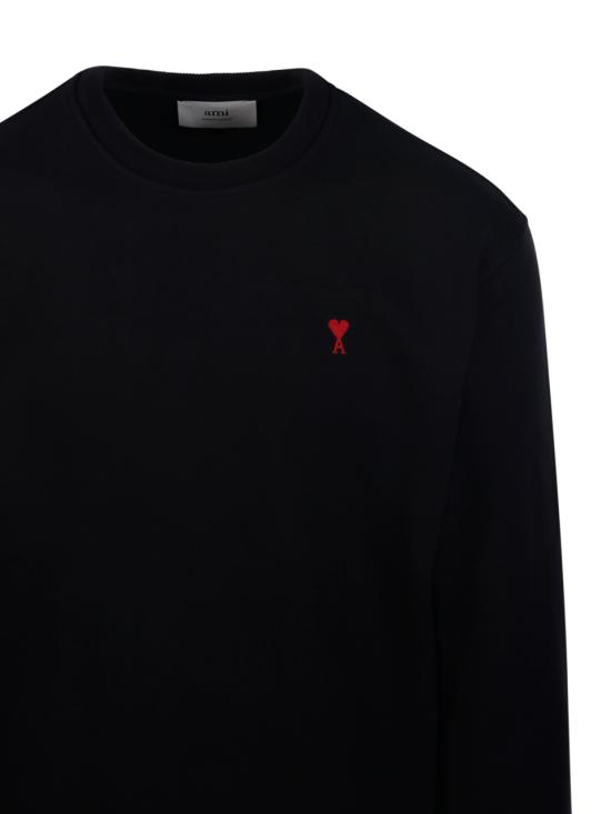 26FW 아미 스몰 하트 로고 스웨트셔츠 BFUSW035 730 001 BLACK - AMI