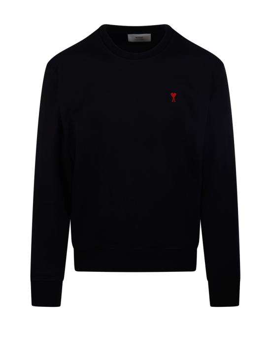 26FW 아미 스몰 하트 로고 스웨트셔츠 BFUSW035 730 001 BLACK