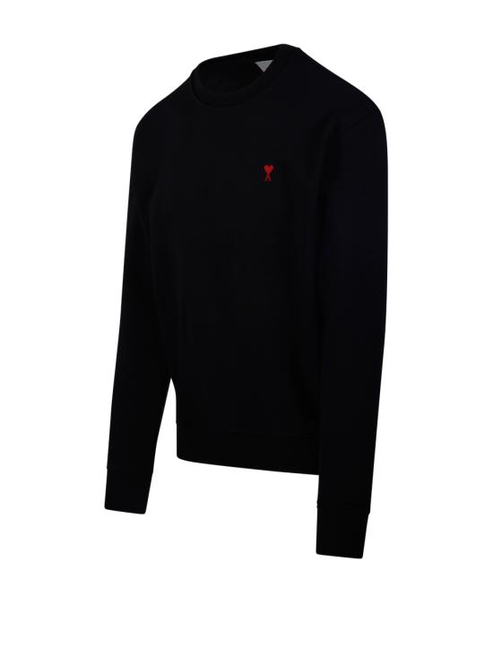 26FW 아미 스몰 하트 로고 스웨트셔츠 BFUSW035 730 001 BLACK - AMI
