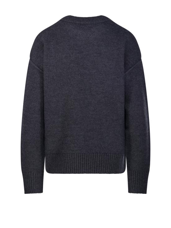 26FW 아미 빅 하트 울 크루넥 스웨터 UKS838 018 084 HEATHER GREY RED - AMI
