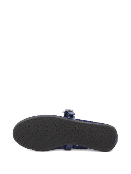 26FW 알라이아 피쉬넷 발레 플랫 AA3A029TK007 527 NAVY - ALAIA