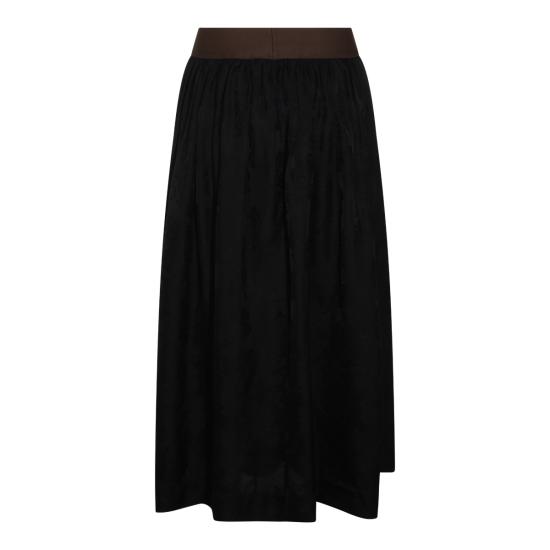 26FW 우마 왕 미디 스커트 UP2002 UW900 BLACK - UMA WANG