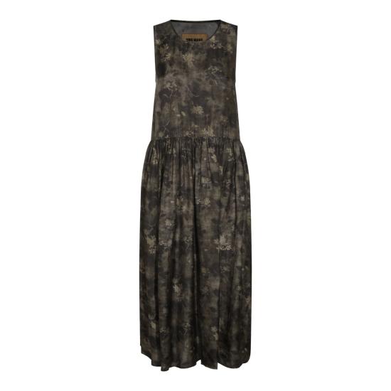 26FW 우마 왕 미디 원피스 UP5006 UW048 GREEN GREY - UMA WANG