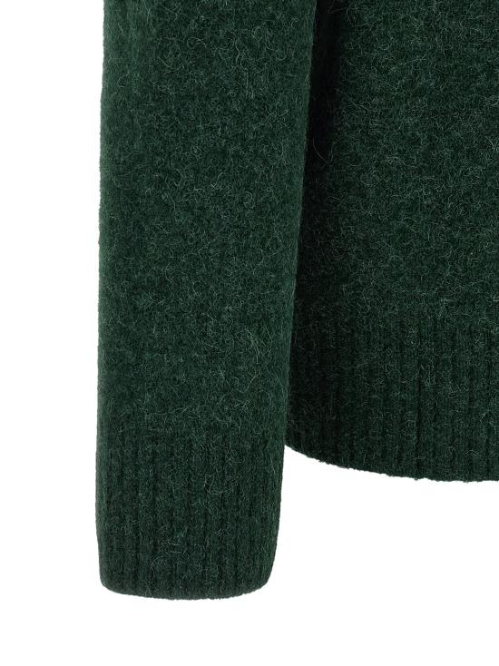 26FW 아미 ADC 알파카 폴로 스웨터 UPL408KN0135A279 Green - AMI
