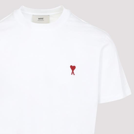 26FW 아미 스몰 하트 로고 티셔츠 BFUTS035 724 100 WHITE - AMI
