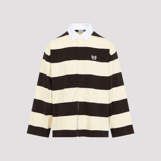 26SS 발렌시아가 긴팔 셔츠 871654 TUVL5 6110 DARK BROWN BEIGE - BALENCIAGA