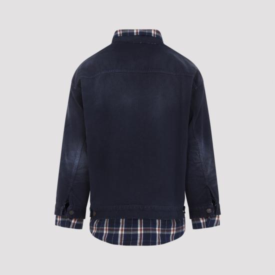 26SS 발렌시아가 패치드 셔츠 재킷 857174 TTW64 8074 NAVY DIRTY DARK BLUE - BALENCIAGA