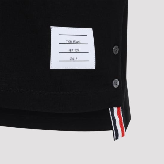 26FW 톰브라운 폴로 티셔츠 MJP254A J0301 001 BLACK - THOM BROWNE