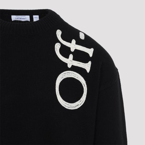 26FW 오프화이트 스웨터 44MHE213F26K001001 BLACK - OFF WHITE