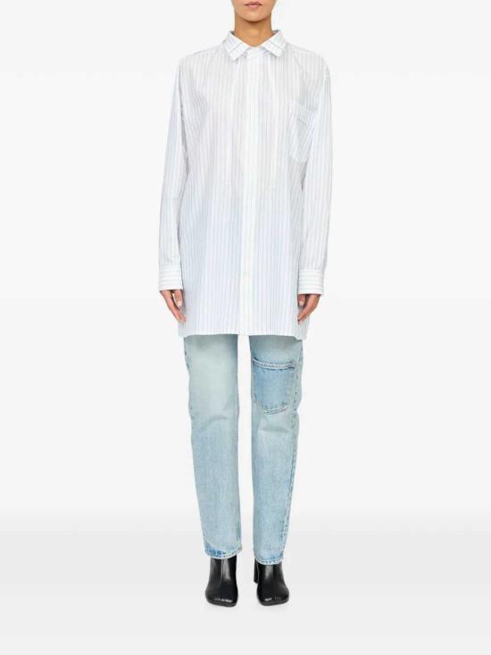 26FW MM6 메종마르지엘라 블라우스/셔츠 S52DT0066M36012 001F WHITE BLUE - MM6 MAISON MARGIELA