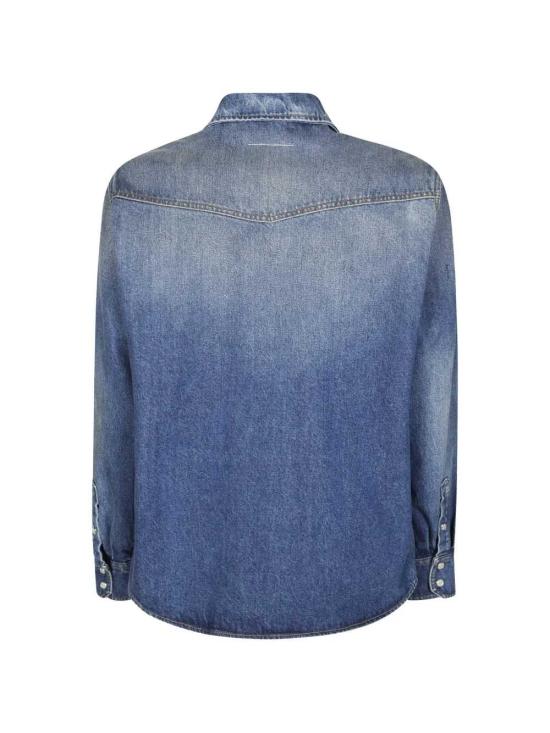 26FW MM6 메종마르지엘라 긴팔 셔츠 SH0DT0053M30058 965 BLUE - MM6 MAISON MARGIELA