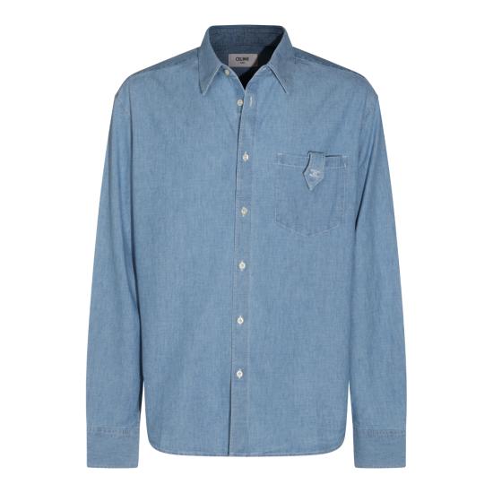 26FW 셀린느 코튼 데님 셔츠 RC0N42N68 GGG2 LIGHT BLUE