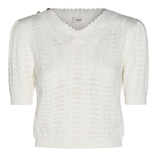 26FW 셀린느 긴팔 티셔츠 RX0SP4G45 01BC WHITE - CELINE