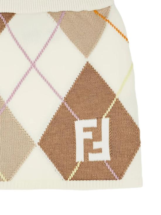 26FW [키즈] 펜디 스커트 JFG267 AJ8X F1P2N LINEN - FENDI