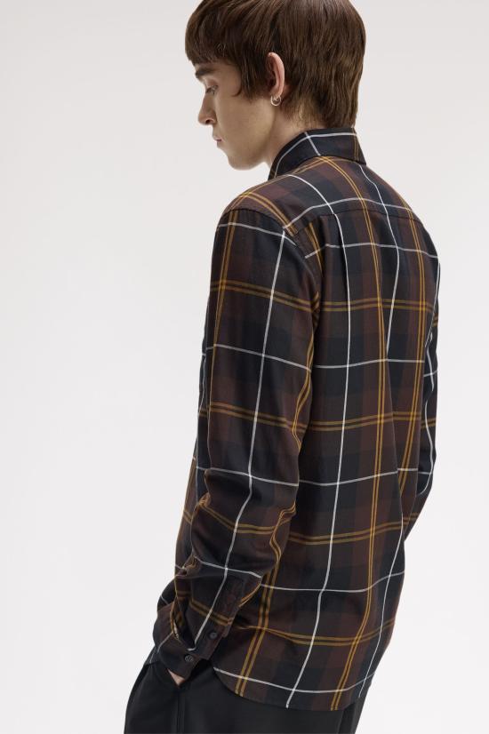 26FW 프레드페리 긴팔 셔츠 M3457 33C Rich brown - FRED PERRY