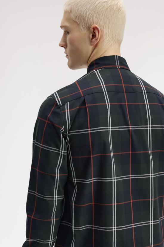 26FW 프레드페리 긴팔 셔츠 M3456 Q20 Night green - FRED PERRY