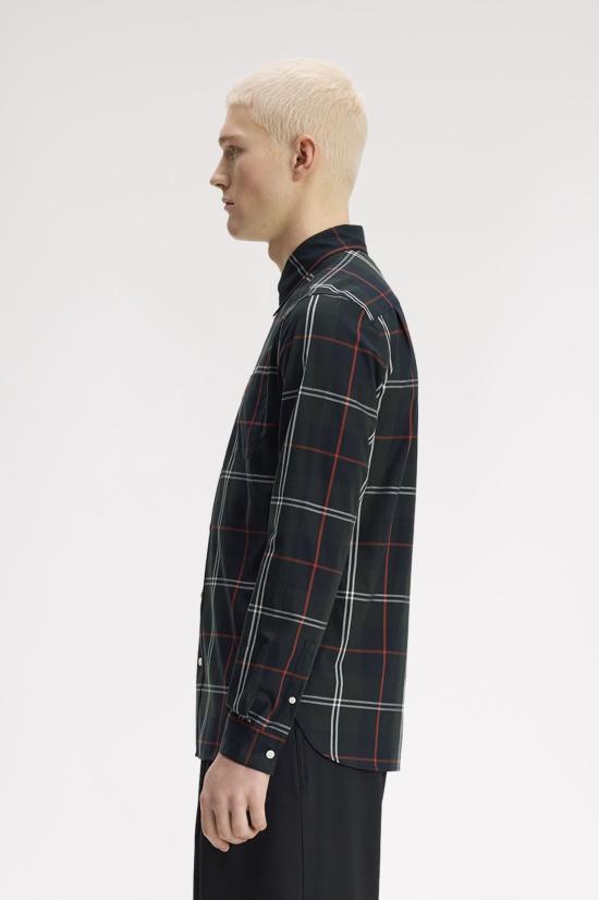 26FW 프레드페리 긴팔 셔츠 M3456 Q20 Night green - FRED PERRY