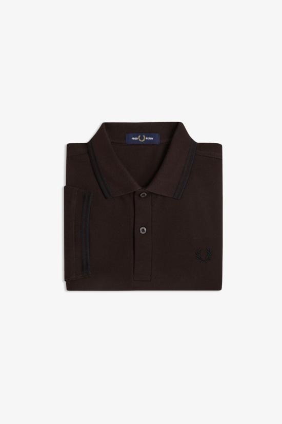 26FW 프레드페리 폴로 티셔츠 M3600 86C Rich brown black - FRED PERRY