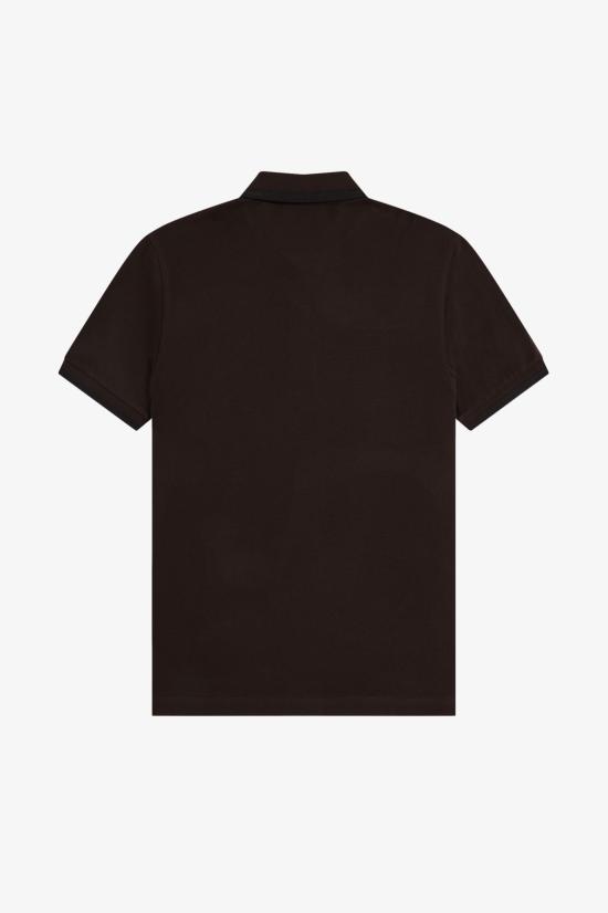 26FW 프레드페리 폴로 티셔츠 M3600 86C Rich brown black - FRED PERRY