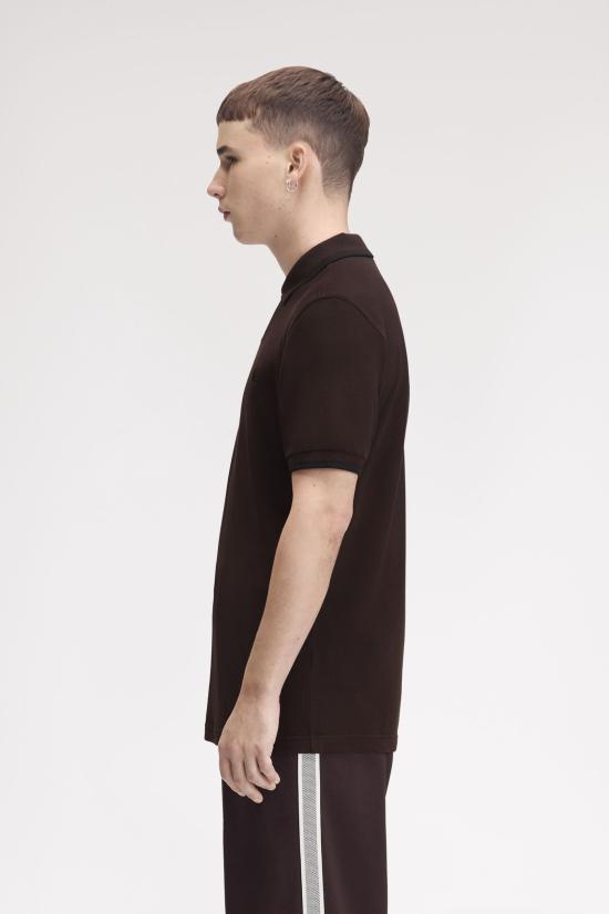 26FW 프레드페리 폴로 티셔츠 M3600 86C Rich brown black - FRED PERRY