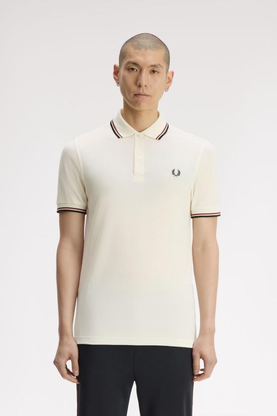 26FW 프레드페리 폴로 티셔츠 M3600 69C Ecr brndy ngreen - FRED PERRY