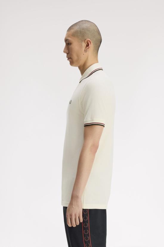 26FW 프레드페리 폴로 티셔츠 M3600 69C Ecr brndy ngreen - FRED PERRY