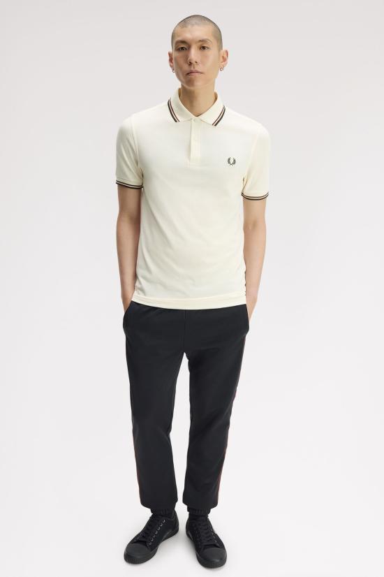 26FW 프레드페리 폴로 티셔츠 M3600 69C Ecr brndy ngreen - FRED PERRY