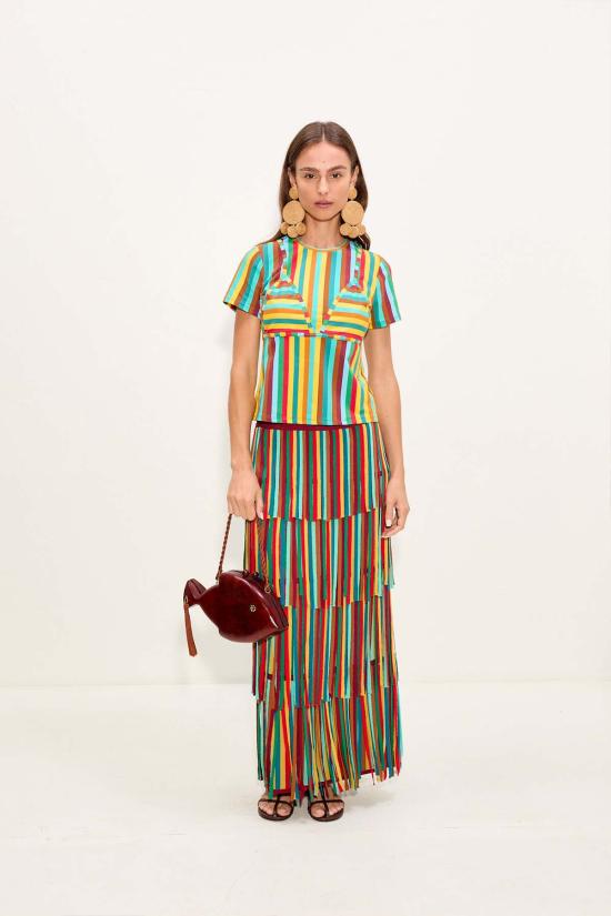  사이먼밀러 반팔 티셔츠 W3463 4098 96680 VIBRANT MULTI STRIPE
