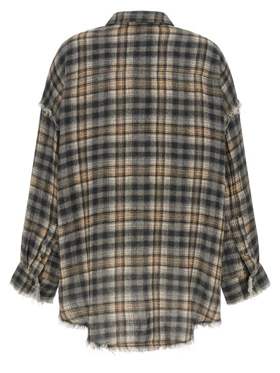 26FW 알13 블라우스 R13WR075R925AGREYCREAMPLAID Gray - R13