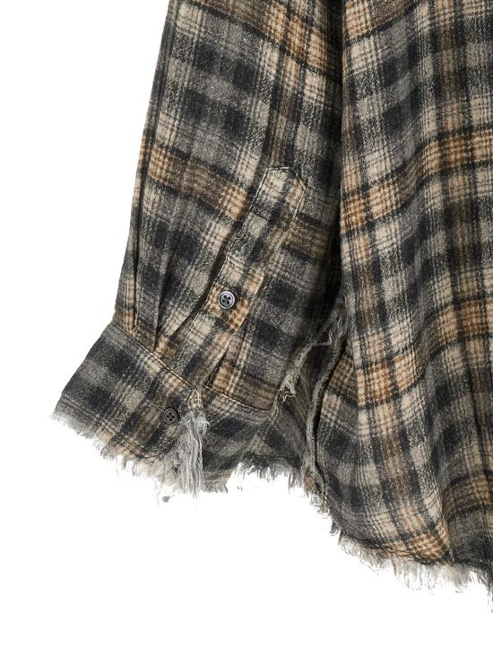 26FW 알13 블라우스 R13WR075R925AGREYCREAMPLAID Gray - R13