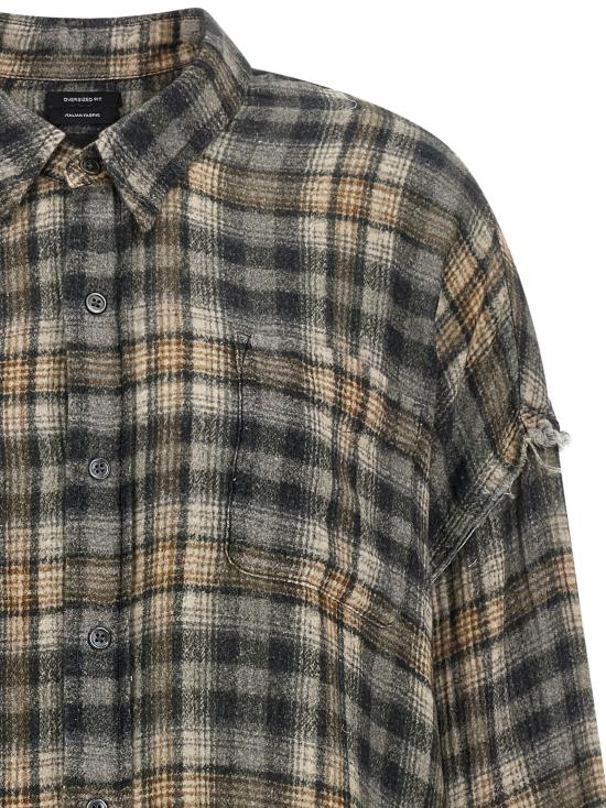 26FW 알13 블라우스 R13WR075R925AGREYCREAMPLAID Gray - R13