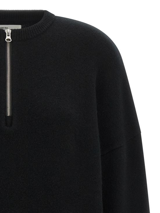 26FW 익스트림캐시미어 집업 니트 N496LIKERAVEN Black - EXTREME CASHMERE