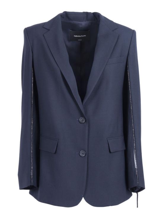 26SS 파비아나 필리피 바이스트레치 라이트웨이트 울 오버사이즈 재킷 GCD266F218L771 Blue