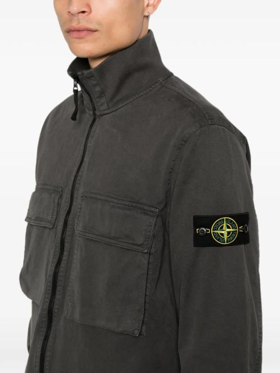 26FW 스톤 아일랜드 긴팔 셔츠 L2S15 1200024 S00L1 V0162 Lead grey - STONE ISLAND