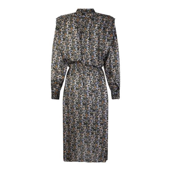  이자벨마랑 로케야 새틴 실크 드레스 로케야 새틴 실크 드레스 RO0235FAA3J09I01BK Multicolor - ISABEL MARANT